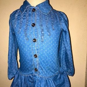 Blue long sleeve Jean dress